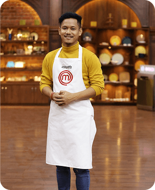Nayanjyoti Saikia in the MasterChef India kitchen